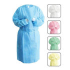 Blue SMS Scrub 43g Disposable Protective Gowns For Doctor / Patient