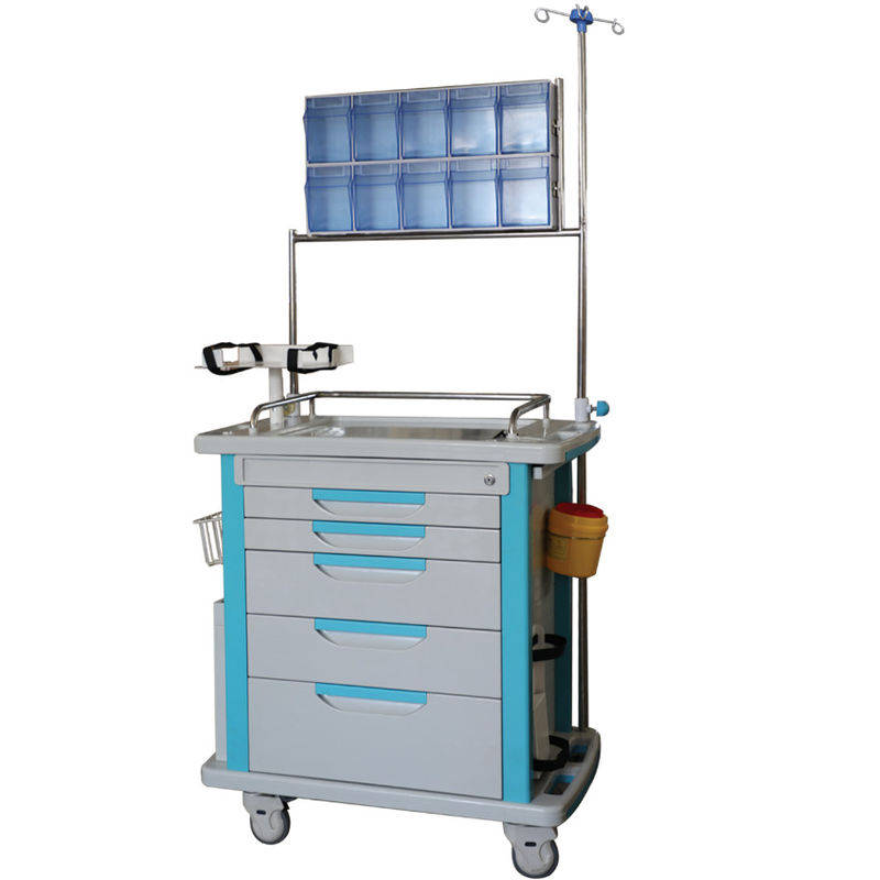 Mobile Crash Anesthesia ABS Hospital Emergency Trolley